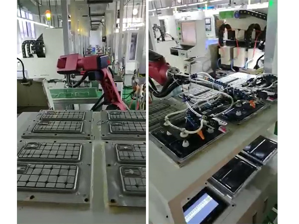 多头精雕机批量加工手机复合材料后盖